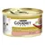 Blik Purina Gourmet Gold Raffiniertes Ragout mit Lachs, afbeelding van witte kat en portie ragout op bord zichtbaar op het etiket. Tekst deels in het Duits.