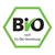 Bio-Siegel nach EG-Öko-Verordnung, grünes Sechseck mit Schriftzug Bio und grünem Haken.