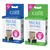 Două cutii Catit Magic Blue, purificator de aer pentru litiere, text vizibil: „Reduces ammonia 80%”, imagine cu pisică la litieră. Variante Cartridge și Refill Pads.