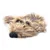 Plush toy in brown with black nose and eyes, suitable for pets.