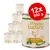12x800 g Menu Gustico Chicken Grain-Free, burkar med synlig text: 'Human-Grade Quality', illustration av kyckling och grönsaker på etiketten.