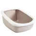 Savic Aseo XXL kattebakke - med høj kant - Begyndersæt: toilet mocca/hvid + 6 Bag it up