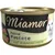 Miamor Feine Pastete mit Kaninchen, afbeelding van kattenvoer in blik met witte kat en tekst in het Duits op het etiket.