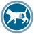 Symbool van een kat met druppel, verwijzing naar ondersteuning van de urineweggezondheid.
