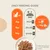 Daily feeding guide showing portions for 3kg, 4kg, and 5kg cat weights, with options to replace one 85g wet food by 18g dry food. Includes IAMS cat dry food 7+ years with chicken.