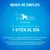 Modo de empleo: para perros de 12 kg a 25 kg, 1 stick al día. Dejar agua limpia y fresca disponible. Supervisar al perro y seguir la ración diaria recomendada.