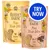Rosie’s Farm Mini Steak Bites, grain free recipe, available in chicken and beef for adults. Blue circle with white text reads 'Try Now'.