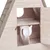 Houten kattenhuis met twee verdiepingen, kattenkopuitsnede en afsluitbare deur. Binnenruimte van licht hout voor huisdieren.