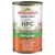 Conservă almo nature HFC Natural pentru pisici, ton și pui. Text vizibil: 'cat food made with natural ingredients originally fit for human consumption', inscripții multilingve.