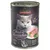 Leonardo Cat Food, ricco di coniglio, Premium Quality, Made in Germany, lattina da 400g. Immagine di cibo per gatti e simbolo di coniglio.