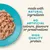 Tekst na engleskom: made with natural ingredients, no artificial colours, flavours or preservatives, high quality protein.