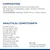 Composition: meat and animal derivatives (chicken 5%), vegetable derivatives, cereals, minerals, oils, fats. Carbohydrate sources: wheat flour, maize starch. Analytical values and vitamins listed.