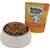 Barking Heads Bowl Lickin' Chicken adult food pouch with visible blend of chicken, garden vegetables and herbs served in a bowl. Grain-free, 85% free run chicken, natural ingredients.