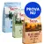 Tre påsar Purizon torrfoder för hund: Fish, Lamb with Chicken och Black Angus with Turkey. Stor blå cirkel med texten PROVA NU.