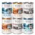 Wolf of Wilderness wet food cans: Blue River with fish, Wide Acres with chicken, Strong Lands with pork. 100% grain-free, with forest berries, roots and wild herbs, 400g.