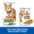 Hill's Science Plan Senior Vitality Mature Adult 7+ dry food with chicken and rice, wet food with salmon, and chunks in gravy. Text: Try our delicious dry & wet food.