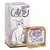 Boîte et barquette de pâtée pour chat Catessy Fine Paté, 800 g et 100 g, texte visible : YUMMMMEOW!, Oh, so smooooth!, avec veau & volaille, sans sucre ajouté.