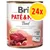 Bri Paté & Meat Beef, confezione da 24x. Testo visibile: Grain free, Soy & GMO free, Pure paté with whole pieces of organs & meat.