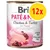 Brit Paté & Meat Chicken & Turkey for Puppy, confezione 12x. Testo visibile: Grain free, Soy & GMO free. Immagine di carne di pollo e tacchino su etichetta.