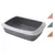 Caja de arena para gatos con bandeja gris y borde blanco, disponible en tres colores: gris, blanco-rosa y blanco-marrón.