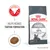 Royal Canin Dental kattefoder. Tekst: Helps reduce tartar formation. Up to 59% reduced tartar formation in 28 days*. Billede af foderpille og kat. *Royal Canin internal study.