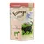 Feringa Classic Meat, Veal with carrots & cat thyme, Adult, 85 g. Testo in inglese. Immagine di un gatto nero e una mucca verde stilizzata sulla confezione.