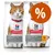 Due confezioni di Hill's Science Plan Sterilised Cat Young Adult 6 Months–6 Years, una con etichetta 'with chicken' e simbolo percentuale arancione per offerta o sconto.