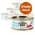 Latas de comida Greenwoods Delight, variedades Tuna Temptation y Charming Chicken. Texto visible: '¡Prueba ahora!'. Lata de 70 g con 75 % filete de atún. Latas de comida Greenwoods Delight, variedades Tuna Temptation y Charming Chicken. Texto visible: '¡Prueba ahora!'. Lata de 70 g con 75 % filete de atún.