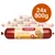 Fleischeslust Feines Geflügel, 24x800g. Text na obalu: mit Süßkartoffel, Heidelbeeren und Kamille, 100% frisch an Fleisch, Alleinfuttermittel.