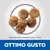Crocchette rotonde, dimensione circa 4 x 7,5 mm. Testo visibile: OTTIMO GUSTO.