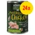 Greenwoods LessMeat Mus(c)hRoom Chicken med King Oyster Mushroom, 400 g. Tekst: LESS meat content, MORE veggie protein, SAME taste. Gul cirkel med rød tekst: 24x.