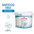 ROYAL CANIN BABYDOG MILK 0–2 months, pakiranje 5 x 400 g. Tekst: Birth to weaning, easy to reconstitute. Prikaz kante s ilustracijom šteneta i simbolima za pripremu. ROYAL CANIN BABYDOG MILK 0–2 months, pakiranje 5 x 400 g. Tekst: Birth to weaning, easy to reconstitute. Prikaz kante s ilustracijom šteneta i simbolima za pripremu.