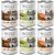Wolf of Wilderness hundemad 400g dåser: Oak Woods, Green Fields, Wide Acres. Synlig tekst: 100% grain-free recipe, fresh wild boar/lamb/chicken med bær, rødder og urter.