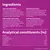 Ingredients: cod and chicken, salmon and turkey, tuna and trout, beef and poultry. Analytical constituents: protein 8.7%, fat 3.5%, moisture 83.7%, calcium 0.29%, phosphorus 0.18%.