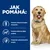 Jak pomáhá: Pomáhá udržovat kloubní chrupavku, pomáhá udržovat štíhlé svalstvo, podporuje zdravý imunitní systém. Vedle textu sedí pes s modrým obojkem.