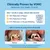Clinical trial results: after 1 month, 32% less plaque, 35% less tartar, 67% less gum bleeding. Before and after photos show visible dental improvement after 3 months of use.