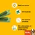 Texto em espanhol: Bajo en grasa, 81 Kcal/ud., Sin azúcar añadido, Sin colorantes ni saborizantes artificiales, 10–25 kg. Dois snacks verdes em forma de estrela e imagem de cão.