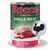 Rocco Single Meat Nassfutter, Sorte Turkey (Pute), 400g Dose. Abgebildet: Putenfleisch und Innereien mit silbernem Puten-Symbol. Rocco Single Meat Nassfutter, Sorte Turkey (Pute), 400g Dose. Abgebildet: Putenfleisch und Innereien mit silbernem Puten-Symbol.