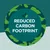 Tekst na engleskom: REDUCED CARBON FOOTPRINT