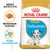 Royal Canin Puppy Dalmatian torrfoder, text: Skräddarsytt torrfoder, Stödjer immunförsvaret. Bild på foderbit och dalmatinervalp på förpackningen.