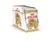 Embalagem de saquetas Royal Canin Adult Poodle 85 g, com imagem de cão e texto visível: Coat Health, Salute del Pelo. Vários pacotes apresentados numa caixa expositora.