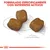 Tres croquetas marrones, texto: 'Formulado específicamente con nutrientes activos', escala de 1 cm para referencia de tamaño.