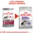 Royal Canin Medium Sterilised hundfoder, bild på gammal och ny förpackning. Text: Nytt utseende, samma formula. Synlig märkning: -10 % calories, maintains ideal weight.