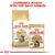 Instruction to combine one pouch with daily kibbles, shown with Royal Canin Adult Maine Coon dry food bag and wet food pouch.
