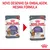 Comparação de embalagens Royal Canin Appetite Control Care para gatos, 85 g. Texto: 'Novo desenho da embalagem, mesma fórmula'. Ambas mostram um gato e comida em molho.