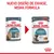 Royal Canin Hairball Care 85 g, imagen comparativa de antiguo y nuevo envase con texto: 'Nuevo diseño de envase, misma fórmula'.
