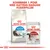 Royal Canin Home Life Indoor Long Hair tørfoder og Royal Canin Instinctive vådfoder 85 g. Tekst: Kombiner 1 pose med kattens daglige foderpiller.