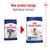 Royal Canin maxi adult 5+ hrana za pse, prikaz stare i nove ambalaže s natpisima 'New product design' i 'Optimised formula'. Vidljive slike psa i granula na obje vrećice.