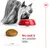 Image shows a pet eating from a bowl, highlighting very small and very palatable kibble with a close-up of the kibble next to a 1 cm scale.