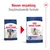Royal Canin maxi adult 5+ hondenvoer, nieuwe verpakking en geoptimaliseerde formule zichtbaar op beide zakken. Tekst: 'Nieuwe verpakking, Geoptimaliseerde formule'.